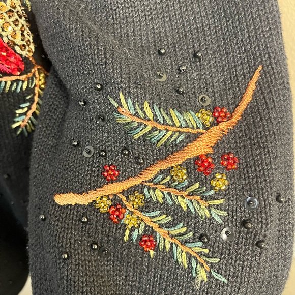 Vintage Cardigan Sweater Size L - ❤️Holiday Cardinal - Picture 7 of 10